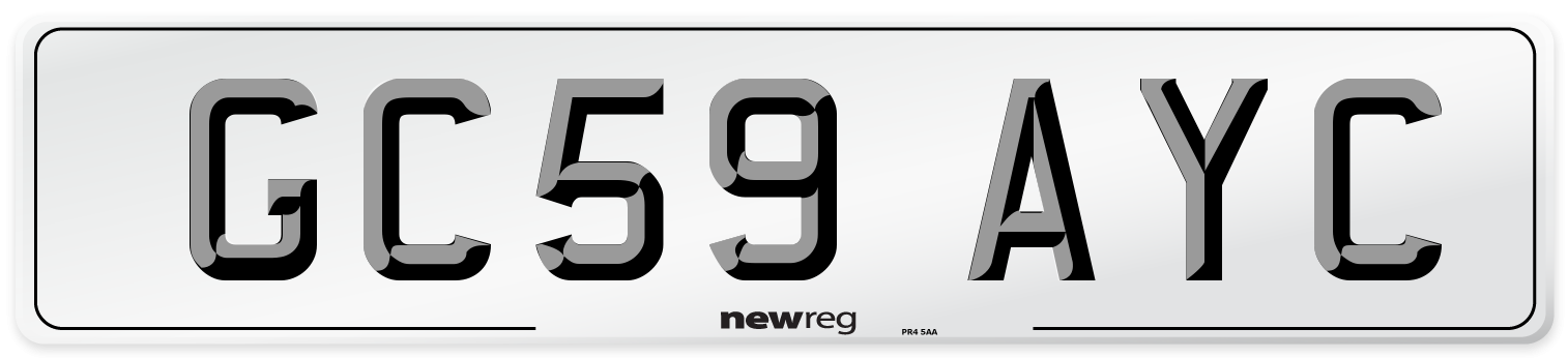GC59 AYC Number Plate from New Reg
